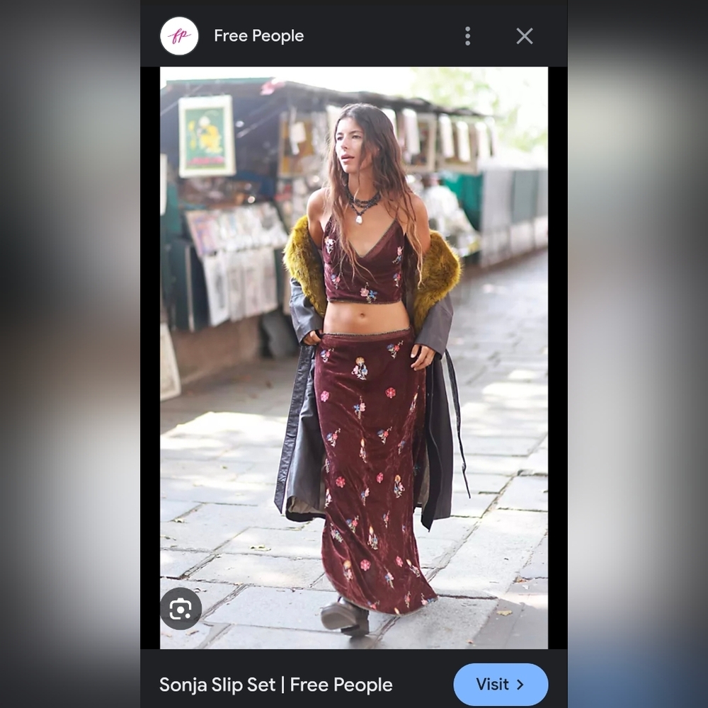Free People Sonja Floral Maxi Skirt Set